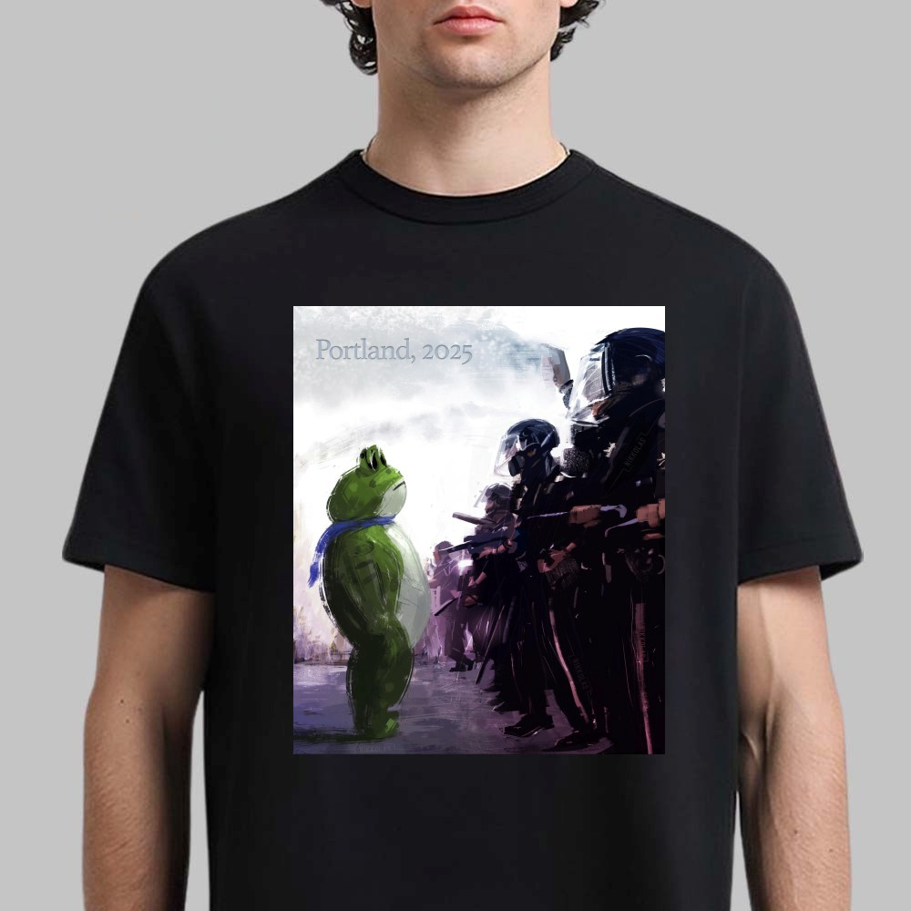 Resist Portland Frog Shirt, I Stand With Frog Shirt, Artistic Protest Graphic Tee