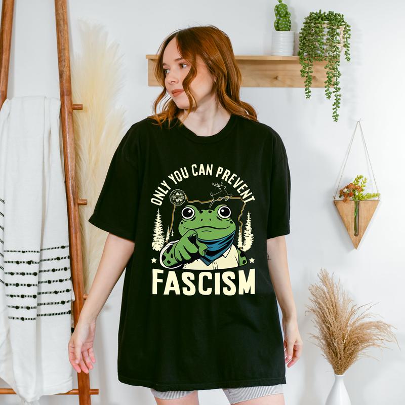 Only You Can Prevent Fascism Portland Frog Protest Shirt, Anti ICE Shirt