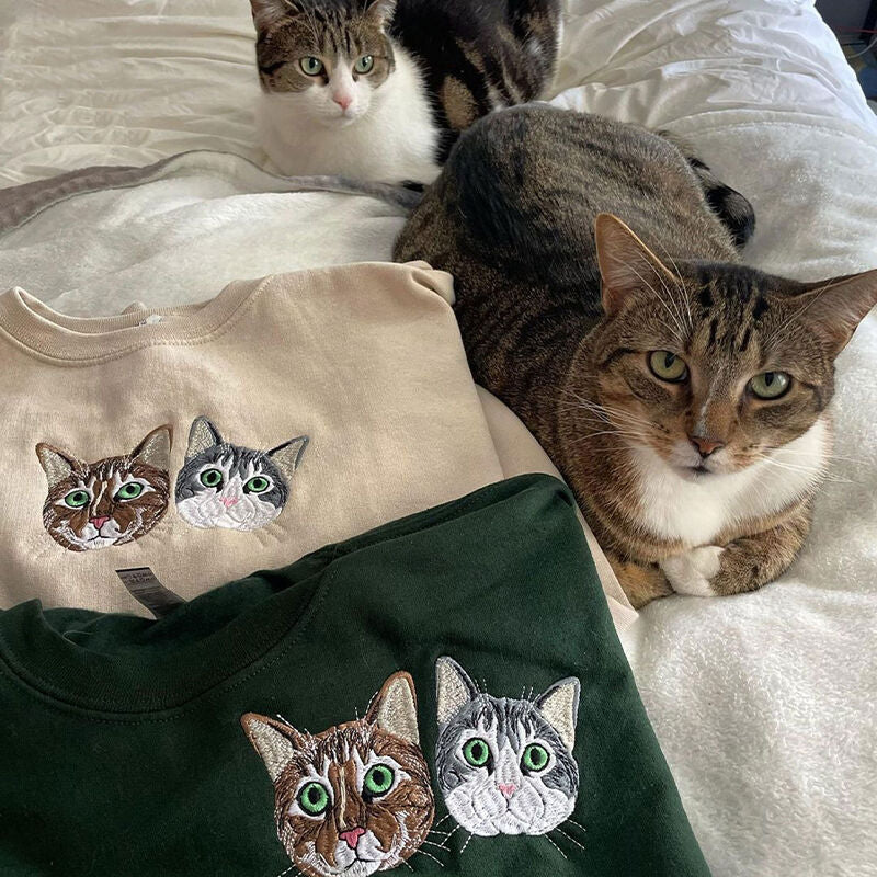 The Custom Embroidered Pet Portrait Sweatshirt