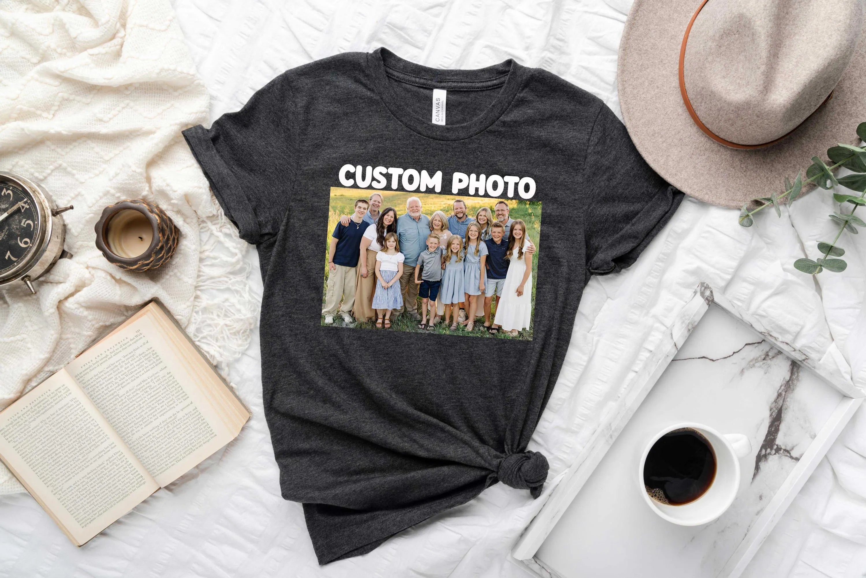 Custom Family Picture Shirt, Custom Office Crew Photo Shirt, Personalized Photo Shirt