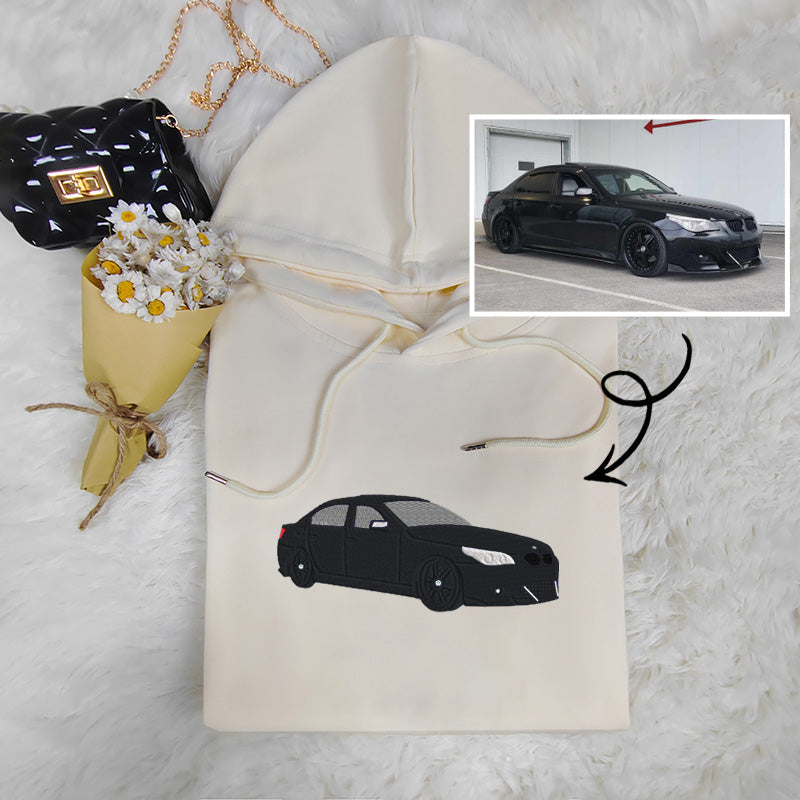 Express Your Love for Cars: Personalized Car Embroidery Hoodie