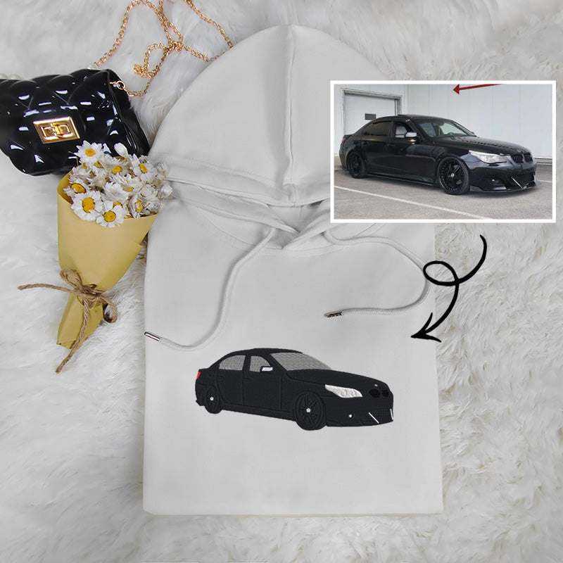 Express Your Love for Cars: Personalized Car Embroidery Hoodie