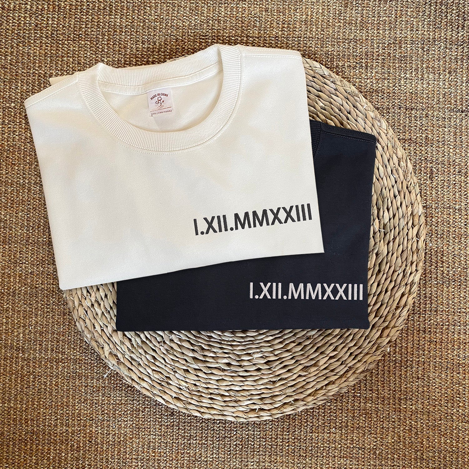 Roman Numeral Chic: Tailor-Made Embroidered Sweatshirt for You