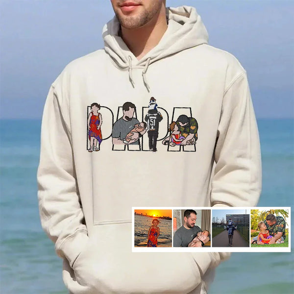 Custom Family Embroidered Sweatshirt – A Unique and Heartwarming Gift for Papa, Dad or Mama -