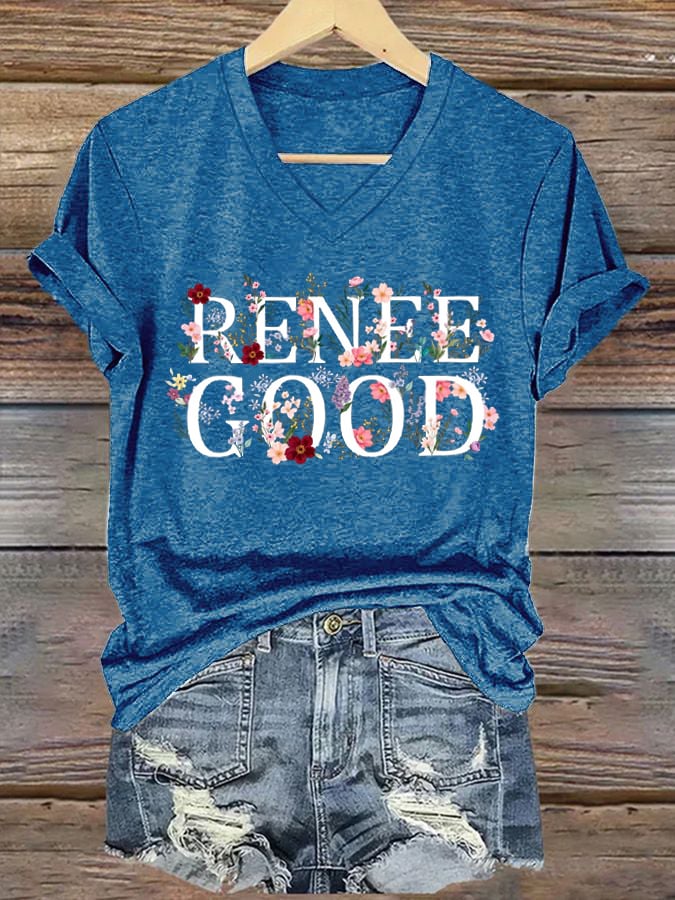 Women's Justice for Renee Nicole Good Print Casual T-Shirt
