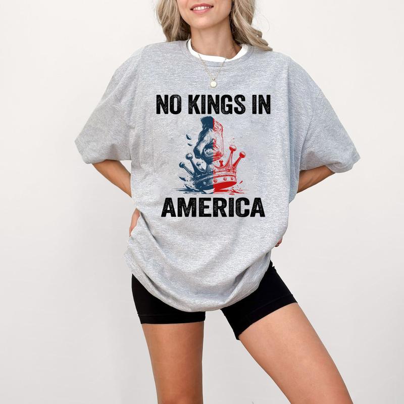 No Kings In America Shirt, Anti Tr.u.m.p Shirt, Protest Shirt