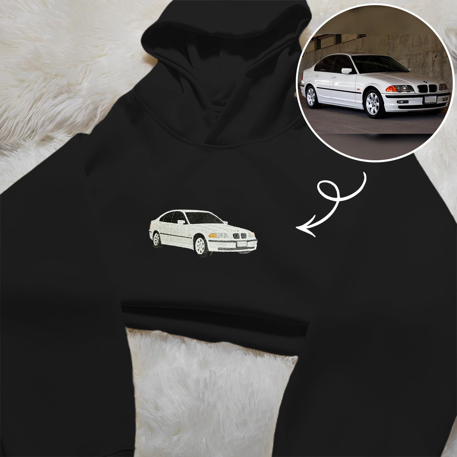 Tailor-Made Car Embroidery Hoodie