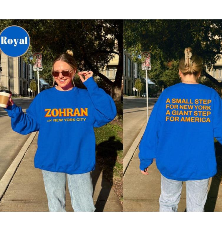 Zohran Mamdani Victory Sweatshirt - Shirt, NYC Mayoral Race Win Celebration Liberal Tee
