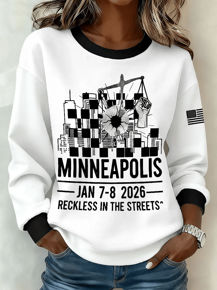Women's Minneapolis reckless in the streets Print Sweatshirt