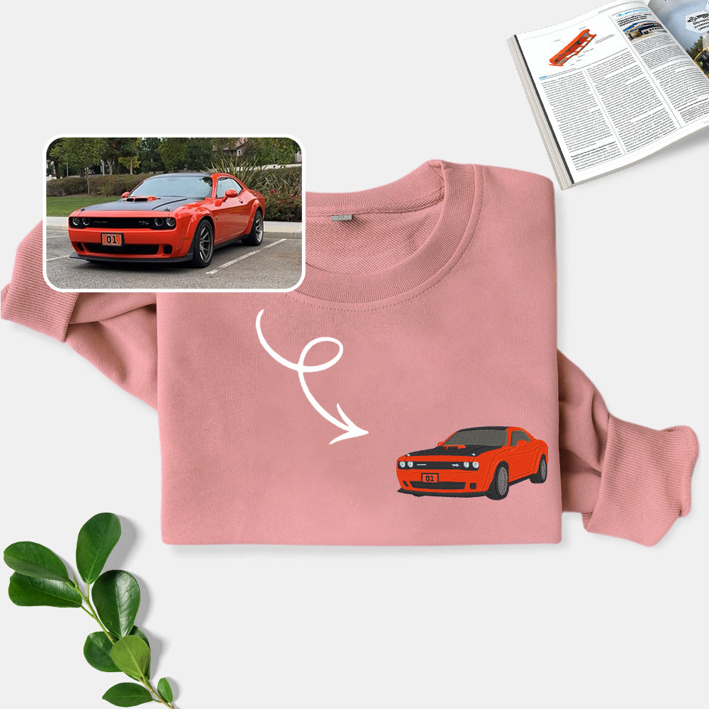Unleash Your Inner Speedster: Personalized Car Embroidered Sweatshirt