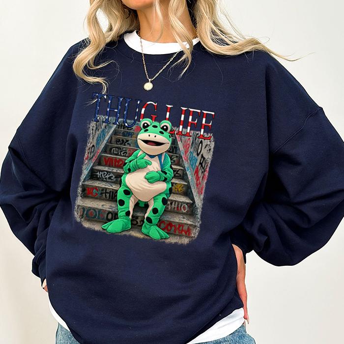Thug Life Frog Sweatshirt , Resist Portland Frog Shirt