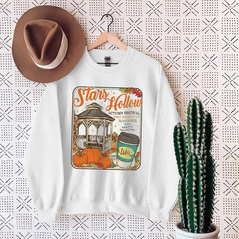Stars Hollow Retro T-Shirt Sweatshirt Hoodie Fabric