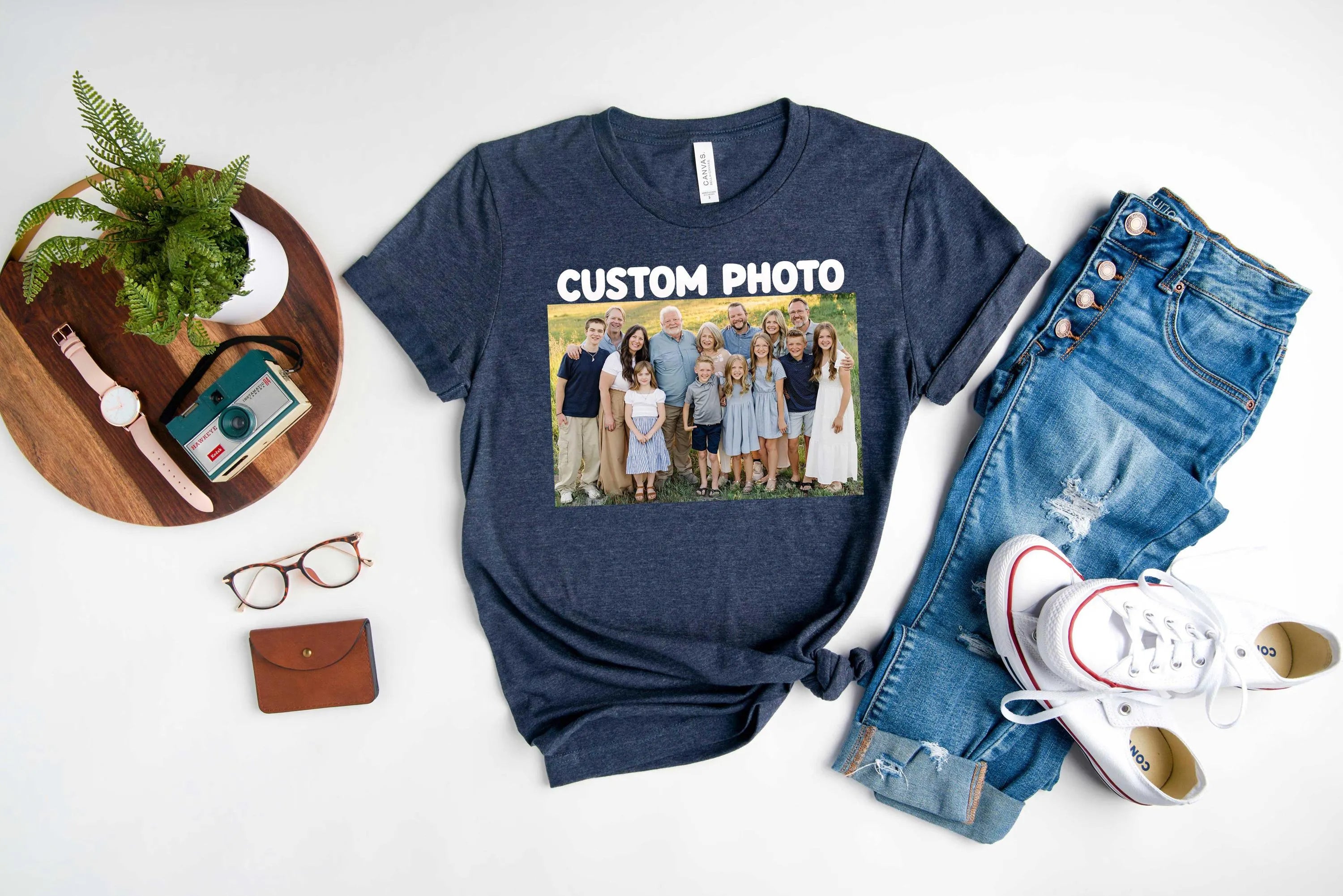 Custom Family Picture Shirt, Custom Office Crew Photo Shirt, Personalized Photo Shirt