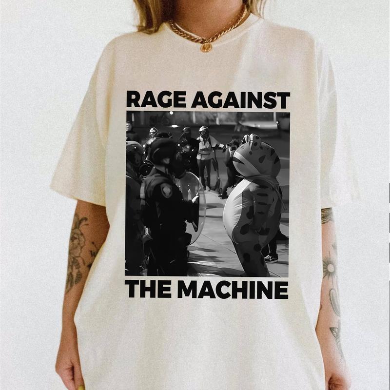 Portland Frog rage against the machine Shirt, Activism Graphic Top, Political Statement Shirt, No Deportation Shirt, Activist Gift Idea