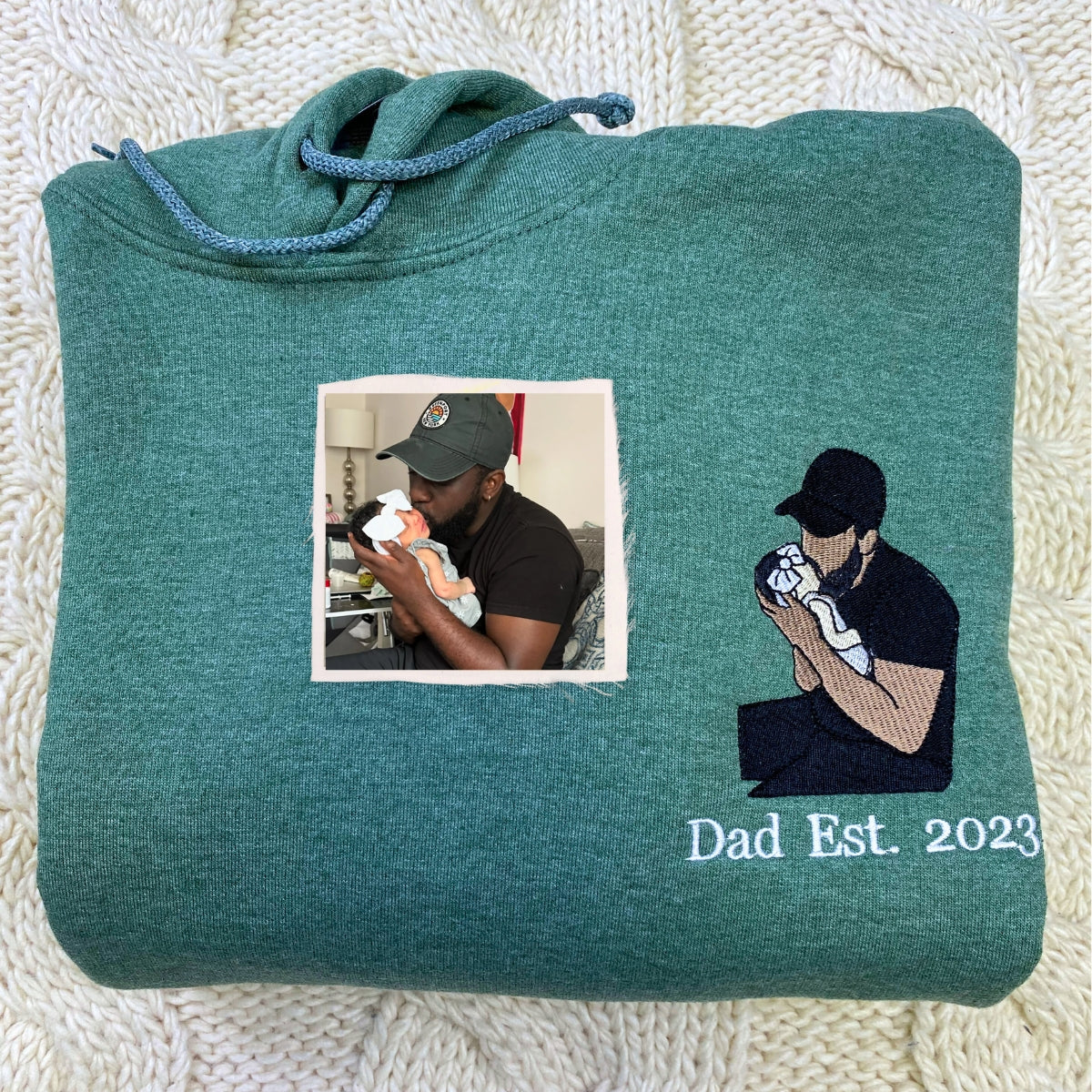 Personalized Portrait Father's Day Gifts for Father and Son Sweatshirts, Hoodies