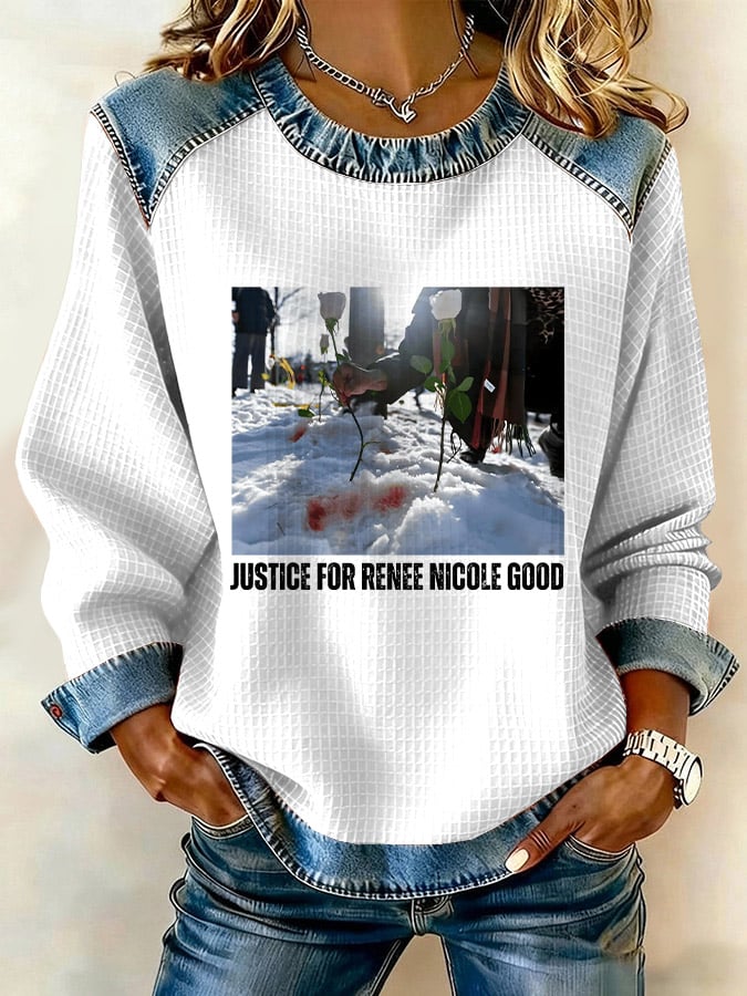 Women's Justice For Her Print Casual Sweatshirt