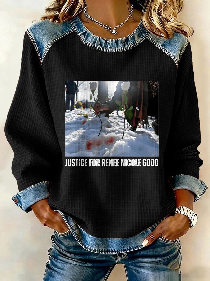 Women's Justice For Her Print Casual Sweatshirt