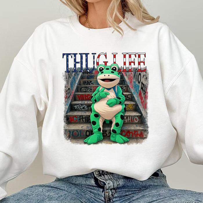 Thug Life Frog Sweatshirt , Resist Portland Frog Shirt