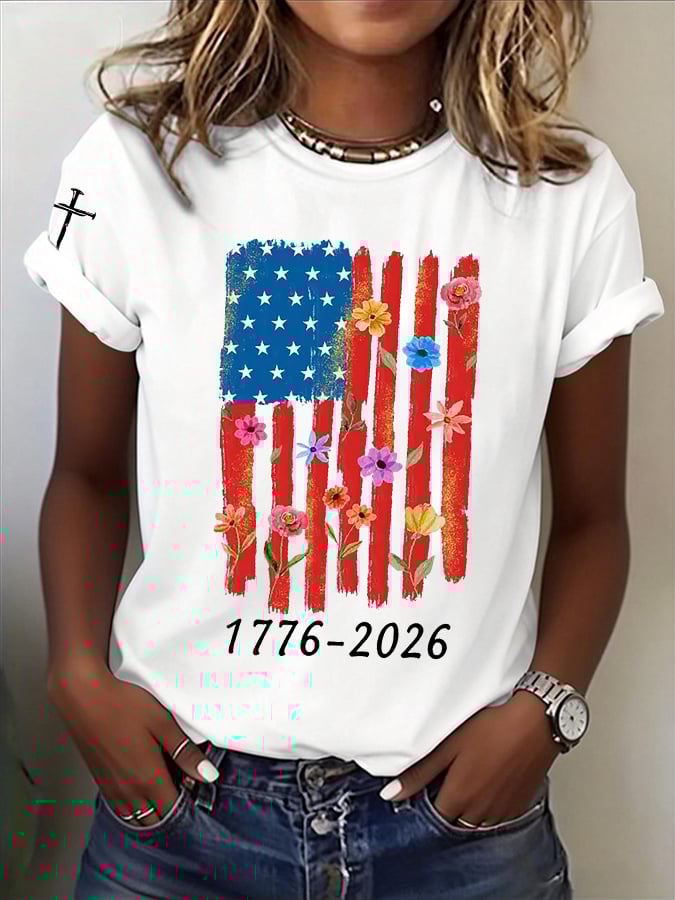 Women's Casual Printed Short-Sleeve T-Shirt