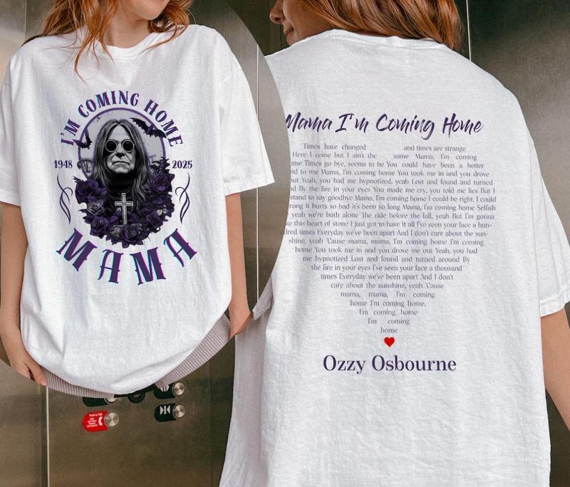 Mama, Im coming home Ozzy Osbourne T-Shirt Casual Streetwear Rock Styles For Fans