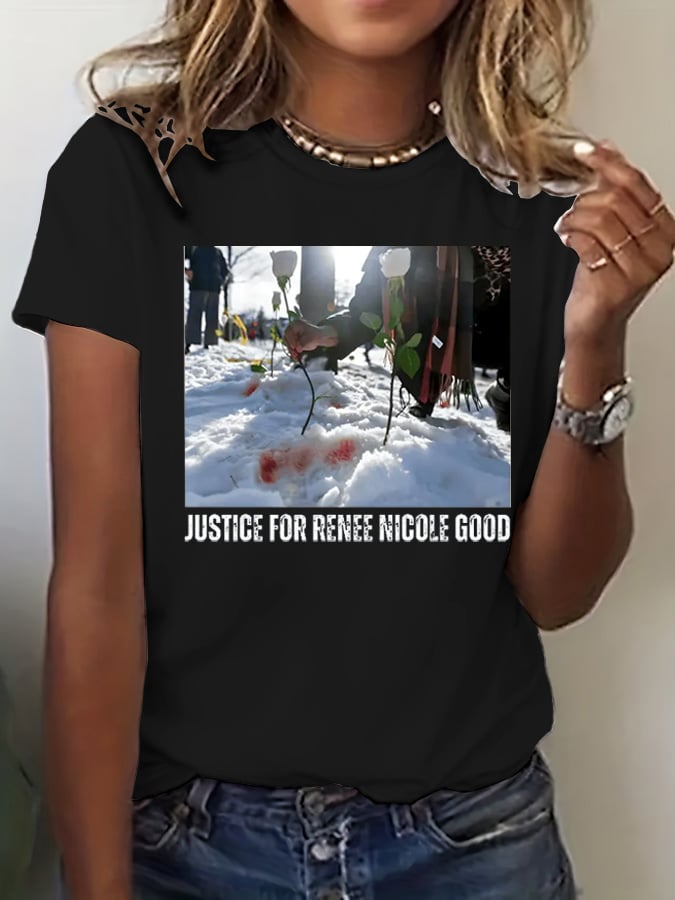 Women's trendy graphic print casual T-shirt