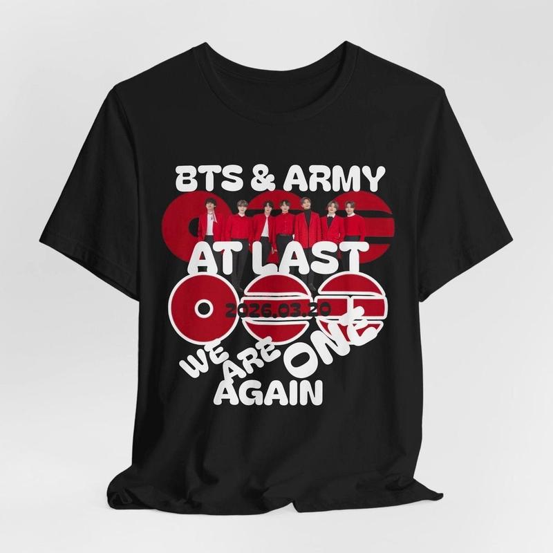 Bangtan World Tour 2026 Graphic Tee Kpop Band Shirt Unisex Kpop Arrmy Gift High Tech Printing Soft Cotton Comfortable Round Neck T-Shirt（副本）