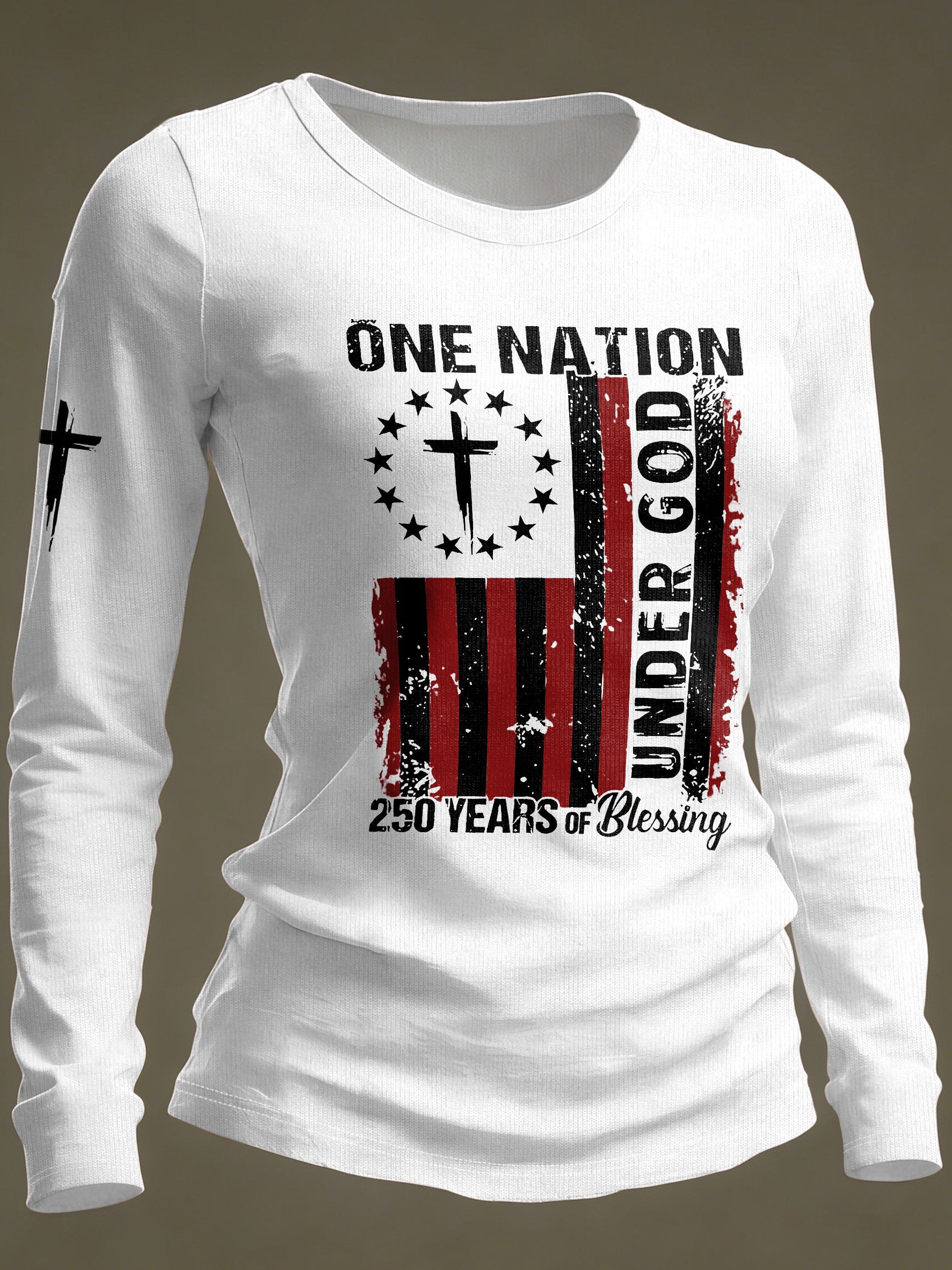 Women's Casual Print Long-Sleeve T-Shirt