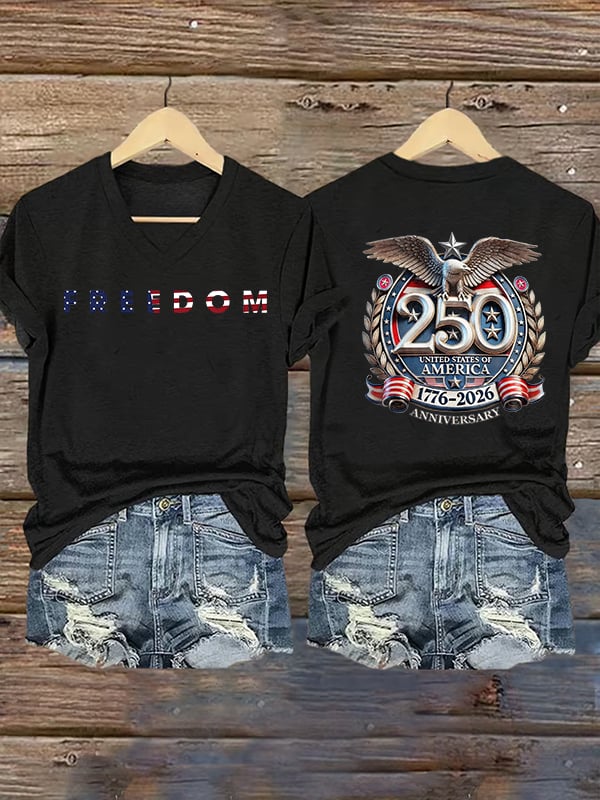 Women's  FREEDOM  Print T-Shirt