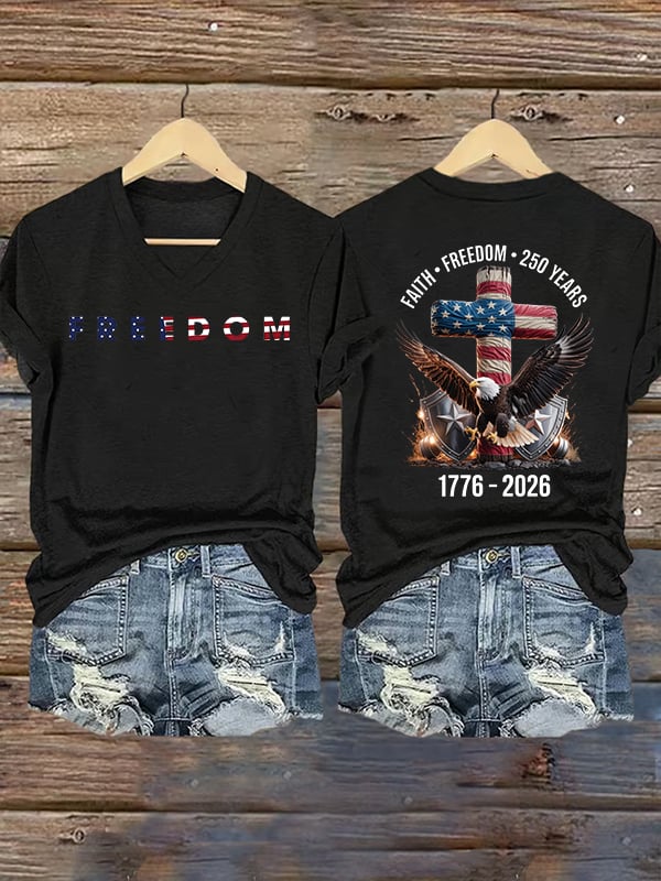 Women's  American 250th Print  T-Shirt