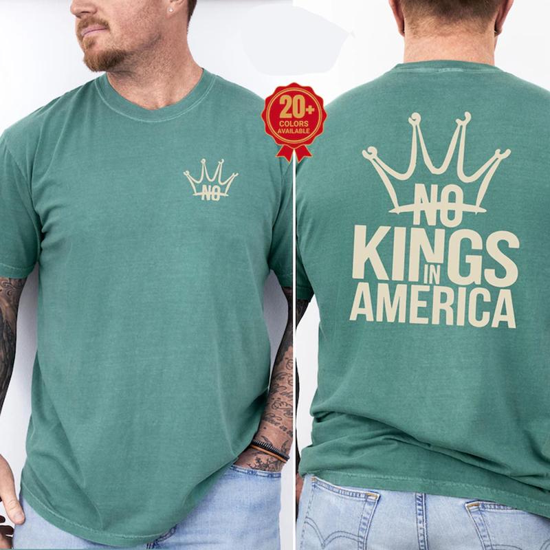 No Kings in America 2 Sides Vintage T-Shirt