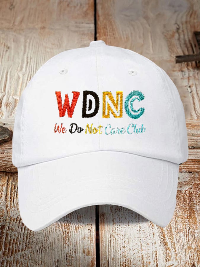 Unisex  Retro Funny WDNC We Do Not Care Club Menopause Perimenopause Print Baseball Cap